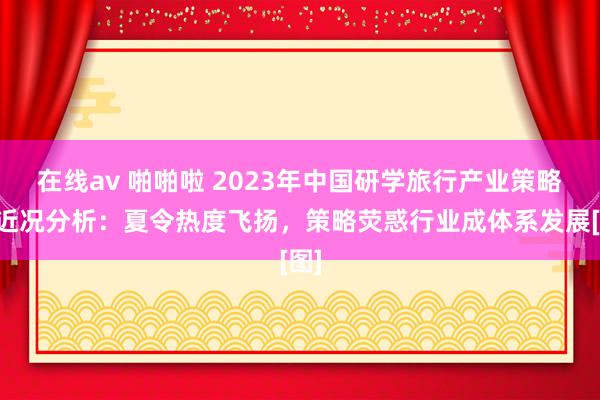 在线av 啪啪啦 2023年中国研学旅行产业策略及近况分析：夏令热度飞扬，策略荧惑行业成体系发展[图]