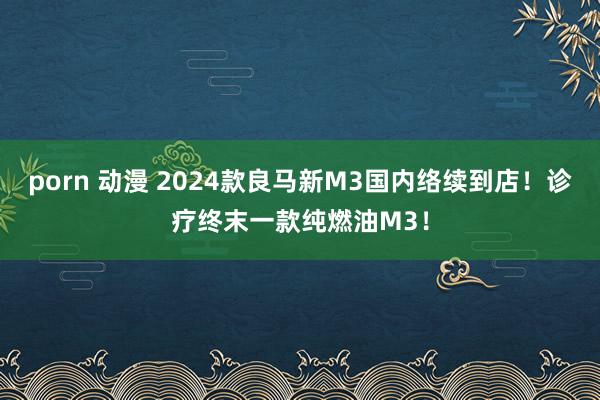 porn 动漫 2024款良马新M3国内络续到店！诊疗终末一款纯燃油M3！