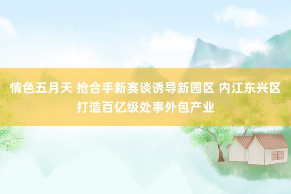 情色五月天 抢合手新赛谈诱导新园区 内江东兴区打造百亿级处事外包产业