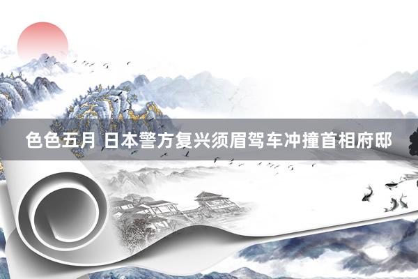 色色五月 日本警方复兴须眉驾车冲撞首相府邸