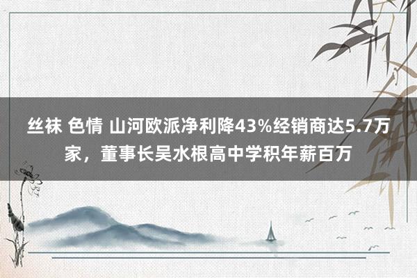 丝袜 色情 山河欧派净利降43%经销商达5.7万家，董事长吴水根高中学积年薪百万