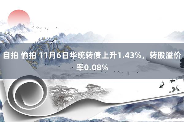 自拍 偷拍 11月6日华统转债上升1.43%，转股溢价率0.08%