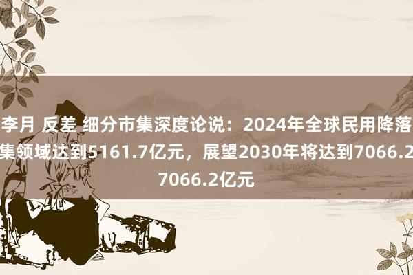 李月 反差 细分市集深度论说：2024年全球民用降落伞市集领域达到5161.7亿元，展望2030年将达到7066.2亿元